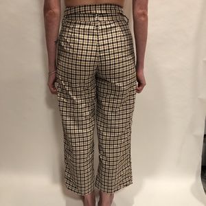 H&M Herringbone wide leg front tie pants